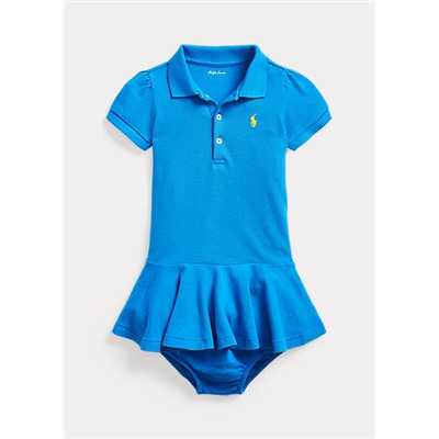 Baby Girl Piqué Polo Dress & Bloomer