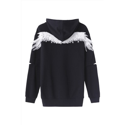 Sudadera de manga larga Negro