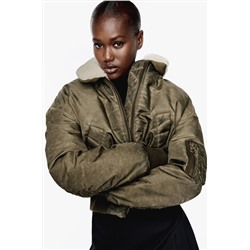 BOMBER NYLON EFECTO DESGASTADO