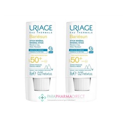 Uriage Bariésun Stick Minéral SPF50+ Zones Fragiles 2x8gLot  × 2