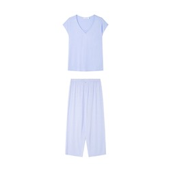 Pijama Capri viscosa azul rayas