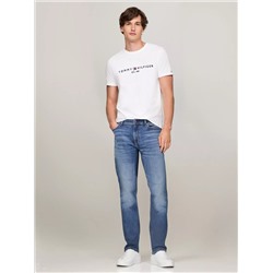 Embroidered Tommy Logo Slim Fit T-Shirt
