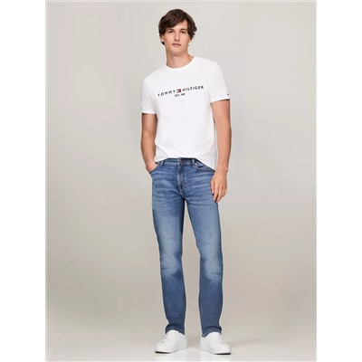 Embroidered Tommy Logo Slim Fit T-Shirt