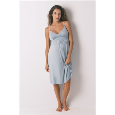 Camisón técnico "maternity" soft touch azul