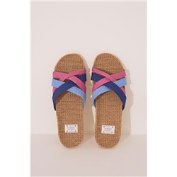 Sandalias tiras azul claro