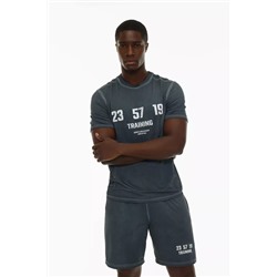 Faded-effect sports T-shirt