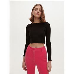 Bluse mit gesprenkelter Textur