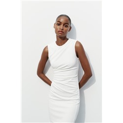 DRAPED MIDI DRESS