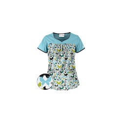 UA Flutter Flattery Black Scrub Top