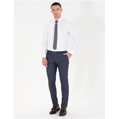 Beyaz Regular Fit Uzun Kollu Basic Gömlek