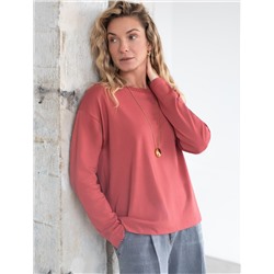 Базовый лонгслив из премиального хлопка с эластаном