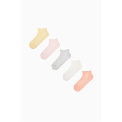 Penti, Knit Jacquard Pembe Beyaz 5li Patik Çorap