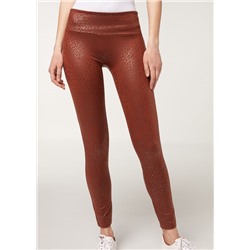 Total-Shaper-Leggings in Lederoptik