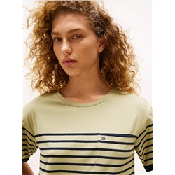 Stripe Pocket T-Shirt Dress