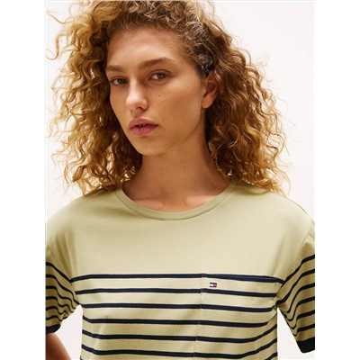 Stripe Pocket T-Shirt Dress