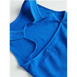 Crop Top aus Rippstrickjersey