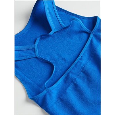 Crop Top aus Rippstrickjersey