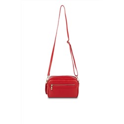 Bandolera de piel Gaby Rojo