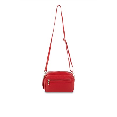 Bandolera de piel Gaby Rojo