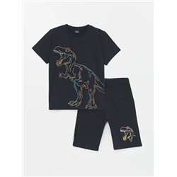 LC Waikiki Bisiklet Yaka Baskılı Kısa Kollu Erkek Çocuk Şortlu Pijama Takımı, LCW ECO                                            
                                            Bisiklet Yaka Baskılı Kısa Kollu Erkek Çocuk Şortlu Pijama Takımı