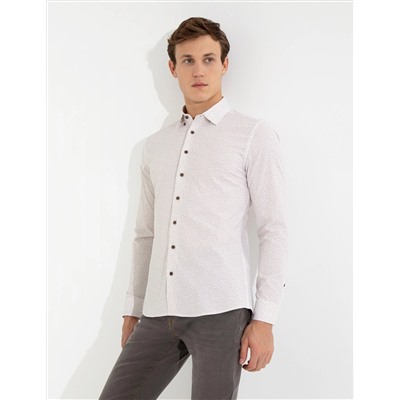 Kahverengi Ex. Slim Fit Uzun Kollu Gömlek