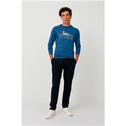 Camiseta Bugs Bunny Looney Tunes Azul oscuro jaspeado