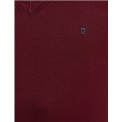 Bordo Slim Fit V Yaka Basic Triko Kazak