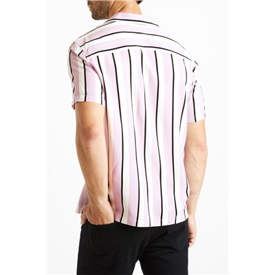 Camisa regular fit - Lila y blanco