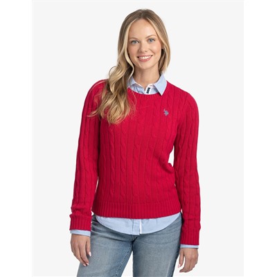 CABLE CREW NECK SWEATER
