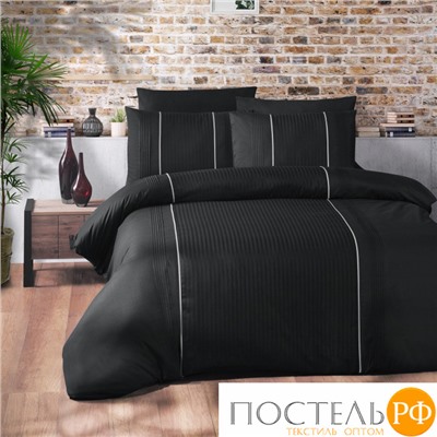 Постельное белье "Карвен" DELUXE DARK ранфорс 1,5 спальн (Elegant Black)