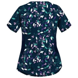 UA Nature's Heart Navy Print Scrub Top
