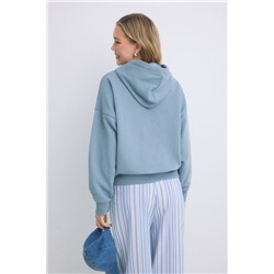 Sudadera capucha felpa algodón gris