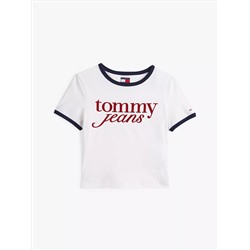 Tommy Jeans Script Logo Ringer T-Shirt