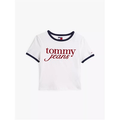 Tommy Jeans Script Logo Ringer T-Shirt