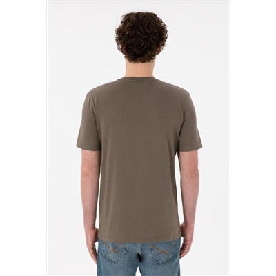 Erkek Regular Fit  V Yaka Vizon Basic Tişört