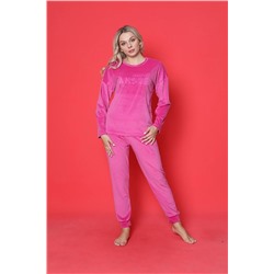 AHENGİM Woman Genç Pijama Takımı Fransız Kadife Amore Baskılı Maça Manşet Mevsimlik W20432250 1-2-10001191