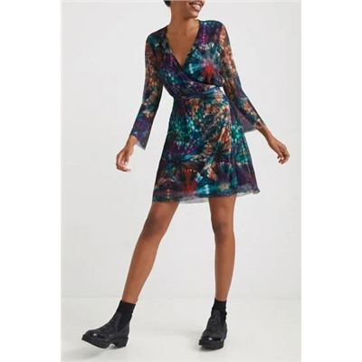 Vestido corto plisado arty