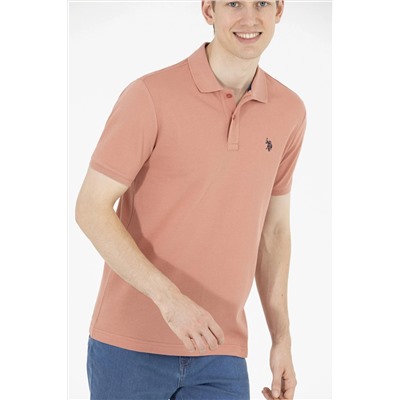 Erkek Pudra Basic Polo Yaka Tişört