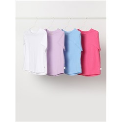 PACK OF 4 PLAIN SHORT SLEEVE T-SHIRTS