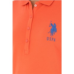 Kadın Nar Çiçeği Polo Yaka Örme Elbise