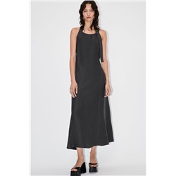 LINEN HALTERNECK DRESS