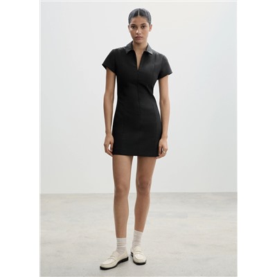 Vestido corto cremallera