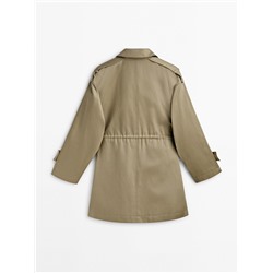 Parka botones cintura ajustable
