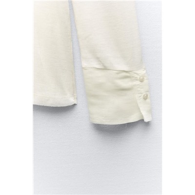 TOP WITH SHIRT CUFFS AND BUTTONS
