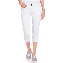 3/4 Damen Slim-Jeans im schlichten Dessin