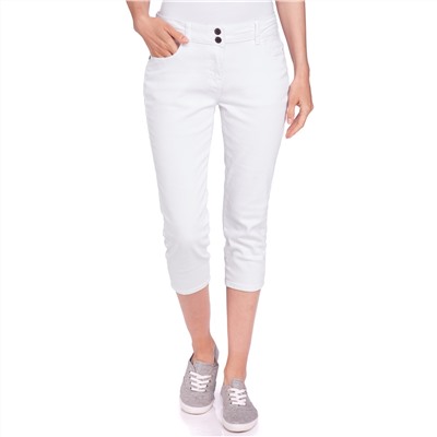 3/4 Damen Slim-Jeans im schlichten Dessin