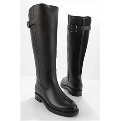 Bambi Siyah Leather Kadın Çizme K03531268903