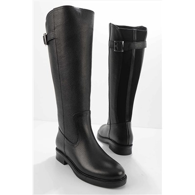 Bambi Siyah Leather Kadın Çizme K03531268903