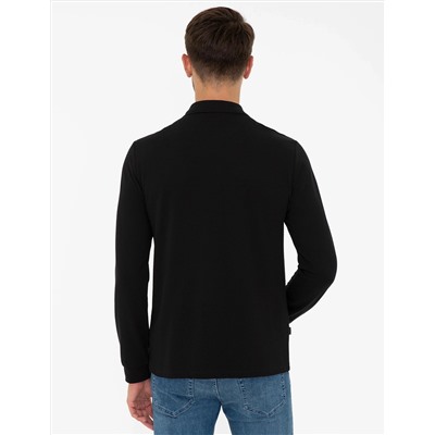 Siyah Slim Fit Basic Sweatshirt
