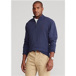 Big & Tall Luxury Jersey Quarter-Zip Pullover